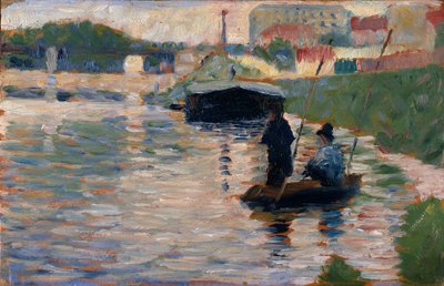 セーヌ川の眺め、1882-83 作： Georges Seurat