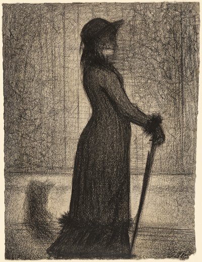 散歩する女性 作： Georges Seurat