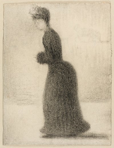 マフを持つ女 作： Georges Seurat