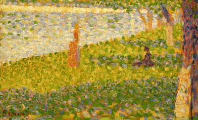 川岸の女性たち、ラグランデジャットのための研究、1885-86年 作： Georges Seurat