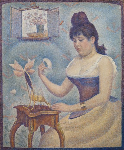 若い女性自身を粉末化、1888-90年頃 作： Georges Seurat