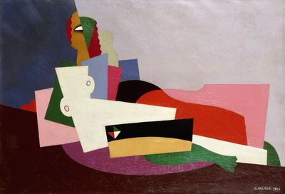 ヌードリクライニング、1923 作： Georges Valmier
