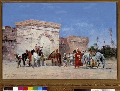 無題 ブレイクには、砂漠のオアシスの源があります。 ジョルジュ・ワシントン (1827-1910) の絵画 必須の言及: コレクション財団は、マルセイユのプロヴァンスを尊重します 作： Georges Washington