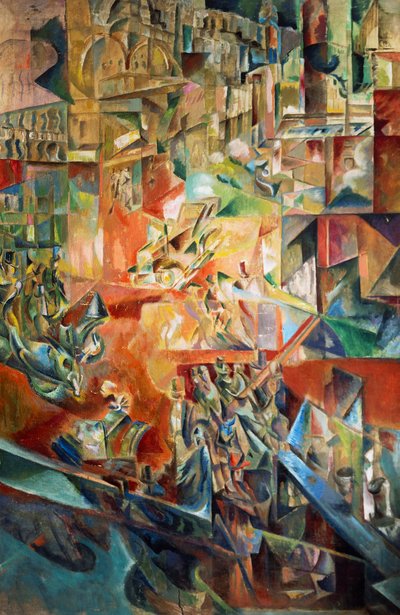 ジョルジュ・ヤクーロフ（1884-1928）の「メトロポリス」。ロシア、20世紀 作： Georges Yakoulov