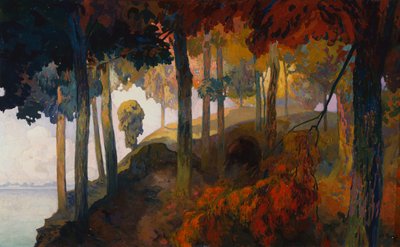 アルカディアの風景 (キャンバスに油彩) 作： Georges de Feure