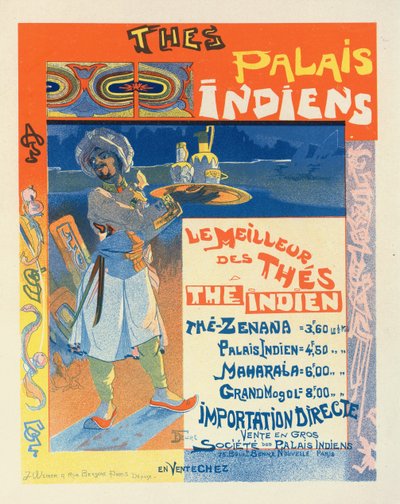 インド宮殿のお茶、c。 1900年。 作： Georges de . Feure