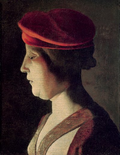 女性の頭 作： Georges de La Tour