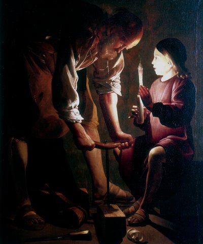セントジョセフザカーペンター、c1640 作： Georges de La Tour