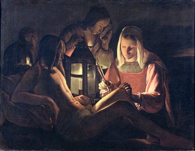聖イレーヌと聖女たちの世話をした聖セバスチャン 作： Georges de La Tour