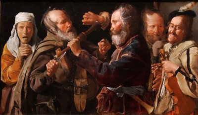 ミュージシャンたちの乱闘 作： Georges de La Tour