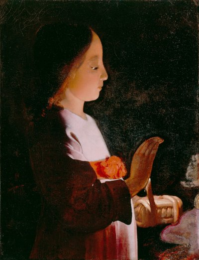 若き聖母マリア 作： Georges de La Tour