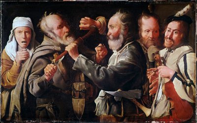 ミュージシャン同士の乱闘（油彩・キャンバス 作： Georges de La Tour