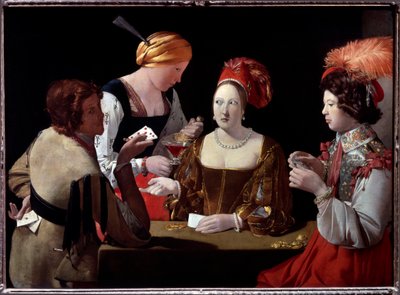ダイヤモンドのエースを持つ詐欺師 - 油彩・キャンバス 作： Georges de La Tour