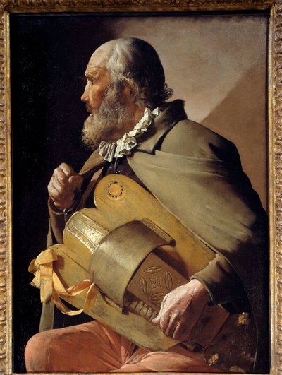 ジョルジュ・ド・ラ・トゥール（1593-1652）の「古いリボンの絵」 1640年頃 マドリッド、プラド美術館 作： Georges de La Tour