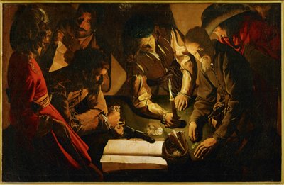 税金の支払い（キャンバスに絵画） 作： Georges de la Tour