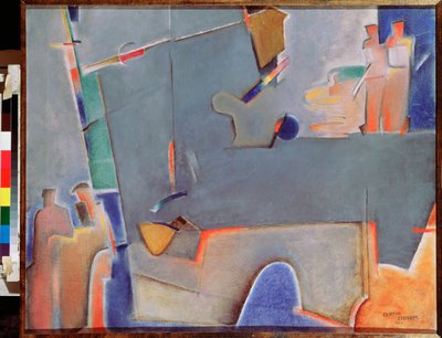 巻き上げクレーン - Georgi Avgustovich Stenberg (1900-1933) の絵画、キャンバスに油彩 作： Georgii Avgustovich Stenberg