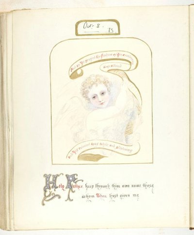 無題 [天使と宗教のテキスト]、185568。 作： Georgina Cowper