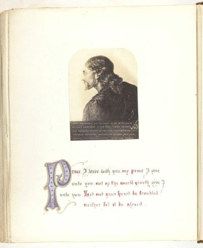 無題 [聖書の引用を伴うイエスのイラスト]、185568。 作： Georgina Cowper