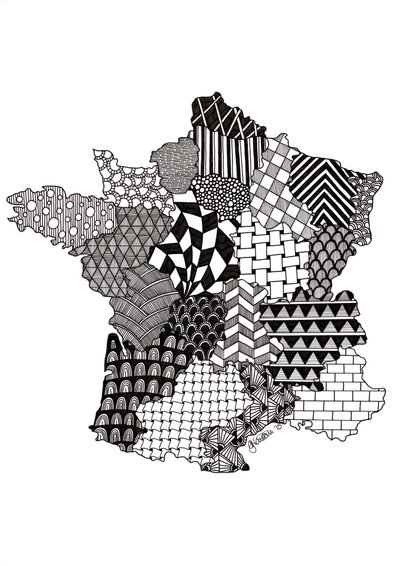 フランス、2015年（ブリストルボードにインク） 作： Georgina Naisbitt