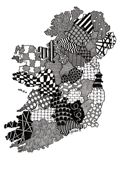 アイルランド、2015年（ブリストルボードにインク） 作： Georgina Naisbitt