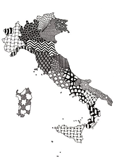 イタリア、2015年（ブリストルボードにインク） 作： Georgina Naisbitt