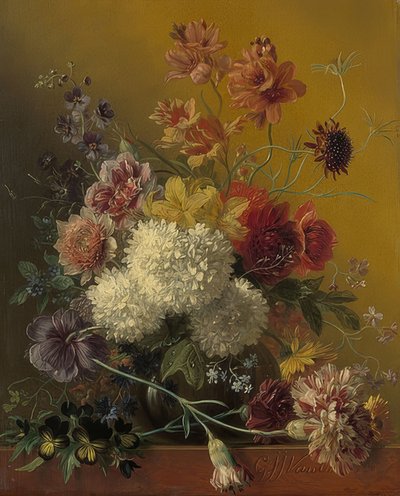 花の静物 作： Georgius Jacobus Johannes van Os