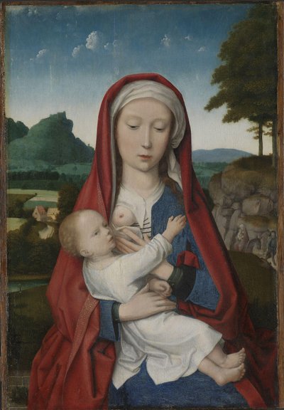 マドンナとチャイルド、c.1510-20（パネルに油彩） 作： Gerard (attr. to) David