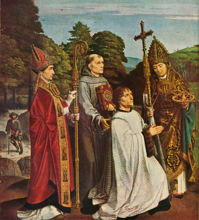 Canon Bernardijn Salviati and Three Saints、1501、1909 作： Gerard David