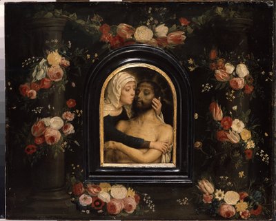 ""La deploration sur le christ mort"" (The Lamentation over the Dead Christ) Gerard David 作 (1460-1523 年頃) Dim. 36x44.5 cm エルミタージュ美術館、サンクトペテルブルク 作： Gerard David
