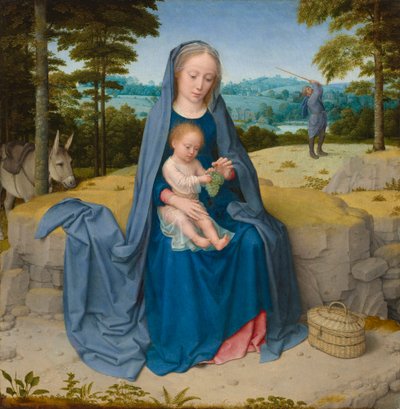 エジプトへの逃避、1510年頃（パネルに油彩） 作： Gerard David