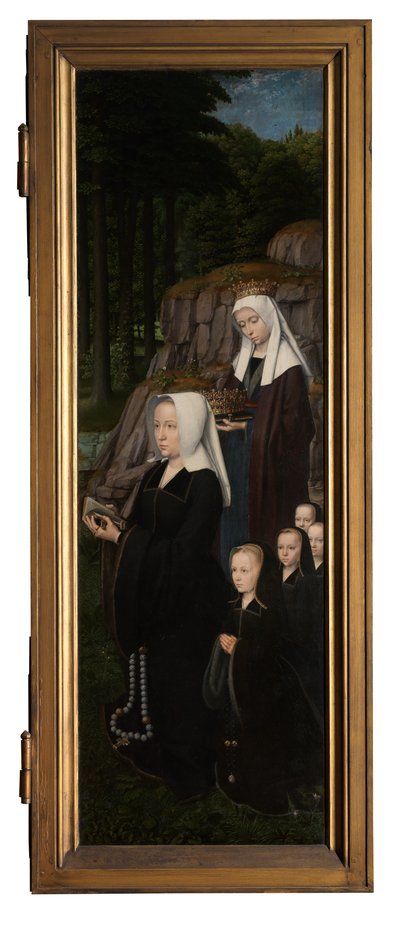 キリストのバプテスマの右パネル、1502-08年頃（パネルに油彩） 作： Gerard David