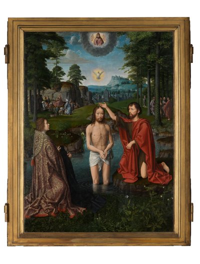 キリストのバプテスマ、1502-08年頃（パネルに油彩） 作： Gerard David