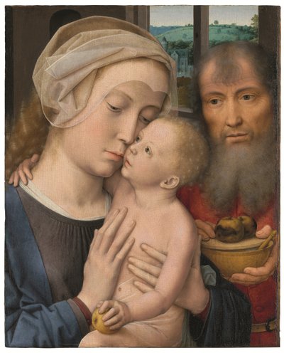 聖家族（パネルに油彩） 作： Gerard David
