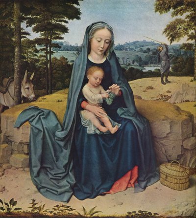残りのエジプトへの飛行、c1510 作： Gerard David
