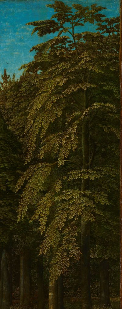 森の景色、トリプティクの外側右翼 作： Gerard David