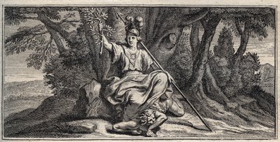 不協和音を叩くミネルバ - Minerva Terrassant la discorde - Daniel Halle（1614-1675）の後にGerard Edelinckが描いたエングレーヴィング。 作： Gérard Edelinck