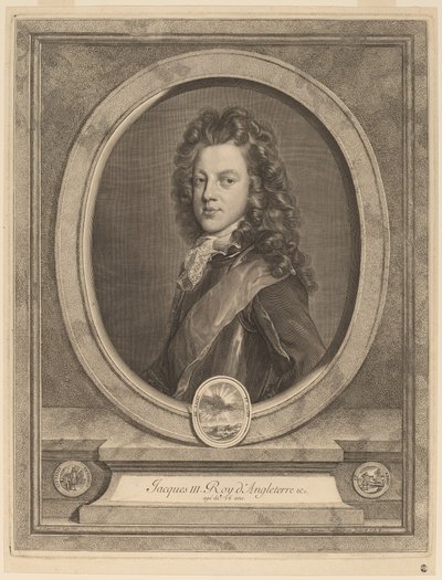 ジェームス 3 世、プリンス オブ ウェールズ 作： Gerard Edelinck after François de Troy