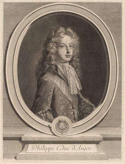 アンジュー公フィリップ 作： Gerard Edelinck after François de Troy