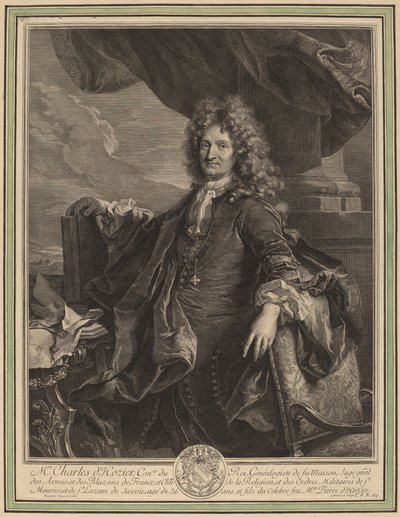 シャルル・ルネ・ドジエ 作： Gerard Edelinck after Hyacinthe Rigaud