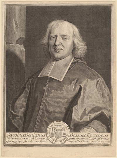 ジャック・ベニーニュ・ボシュエ 作： Gerard Edelinck after Hyacinthe Rigaud