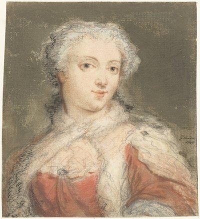 若い女性の肖像画 作： Gerard Sanders