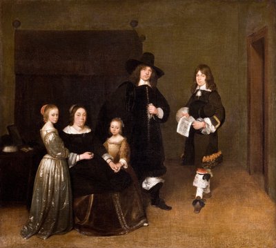 家族の肖像、1656 作： Gerard Ter Borch the Younger