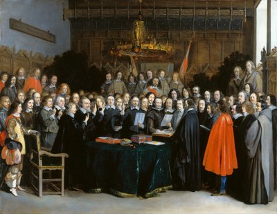 ミュンスター条約の批准、1648年 作： Gerard Ter Borch the Younger