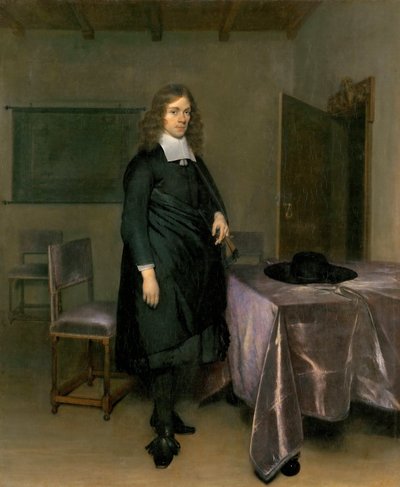 Gerard Ter Borch (Terburg), the Younger (1617-1681) による男の肖像 - キャンバスに油彩 - Tiroler Landesmuseum Ferdinandeum、インスブルック 作： Gerard Terborch