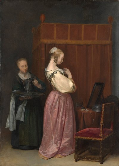 若い女性のトイレ 作： Gerard Terborch