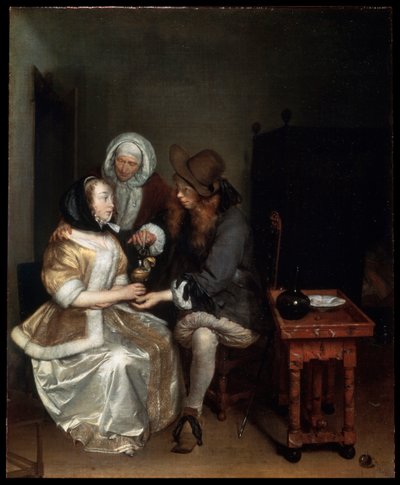 「レモネードのグラス」、1660年代。 作： Gerard Terborch II