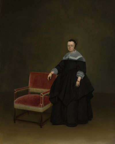 マルガレータ・ファン・ヘクスベルゲン 1614-1676、1666-67年頃。 作： Gerard Terborch II