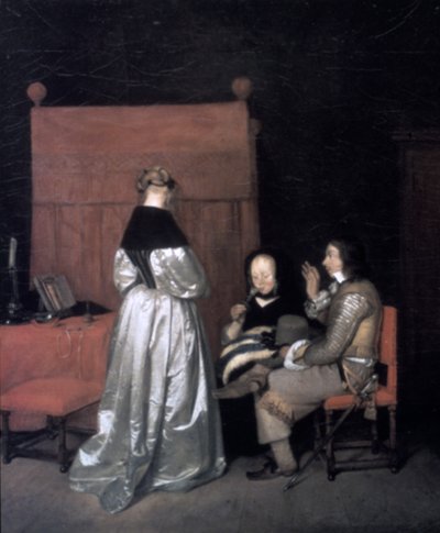 「父方の忠告」、1654-1655 作： Gerard Terborch II
