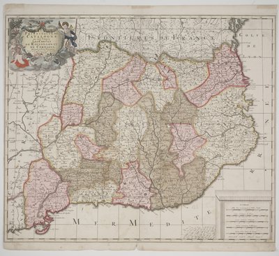 カタルーニャ公国、1702年頃（手彩色の銅版画 作： Gerard Valck