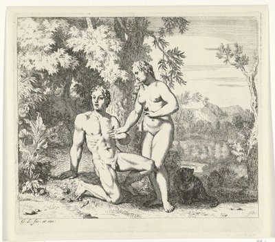 パラダイスのアダムとイブ Scenes from Genesis (シリーズタイトル) 作： Gerard de Lairesse